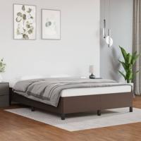 Bedframe kunstleer bruin 140x200 cm