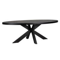Richmond Ovale Eettafel 'Watson' 300 x 120cm, kleur Zwart
