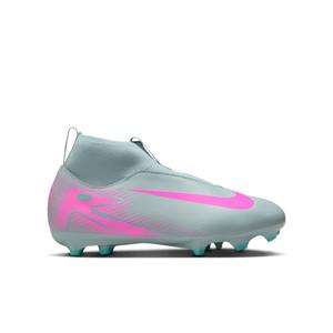 Nike Zoom Mercurial Superfly 10 Academy Gras / Kunstgras Voetbalschoenen (MG) Kids Lichtblauw Felroze