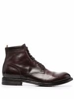 Officine Creative bottines en cuir à lacets - Marron