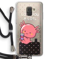 Love You A Lotl: Samsung Galaxy A8 (2018) Transparant Hoesje met koord
