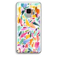 Watercolor Brushstrokes: Samsung Galaxy S9 Transparant Hoesje