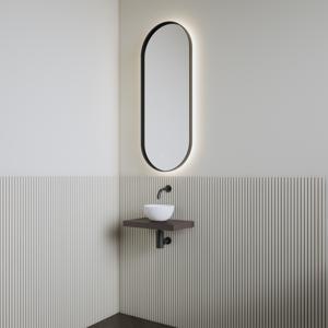 Fonteinset | BWS Leto | Planchet Mokka Bruin | Waskom Glans Wit