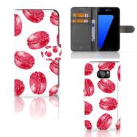 Samsung Galaxy S7 Edge | Book Cover | Pink Macarons