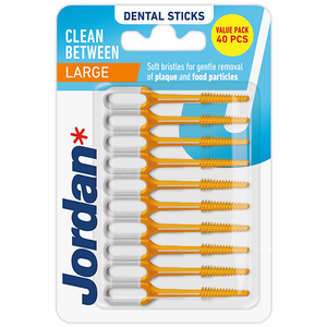 Jordan Clean Between Large - 40 stuks - Zachte tandenstokers
