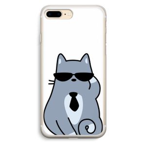 Cool cat: iPhone 7 Plus Transparant Hoesje