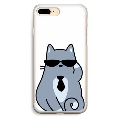 Cool cat: iPhone 7 Plus Transparant Hoesje