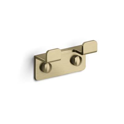 Clou Fold dubbele haak goud geborsteld PVD CL/09.04066.82