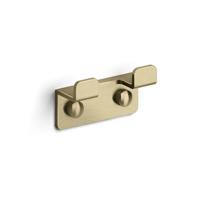 Clou Fold dubbele haak goud geborsteld PVD CL/09.04066.82