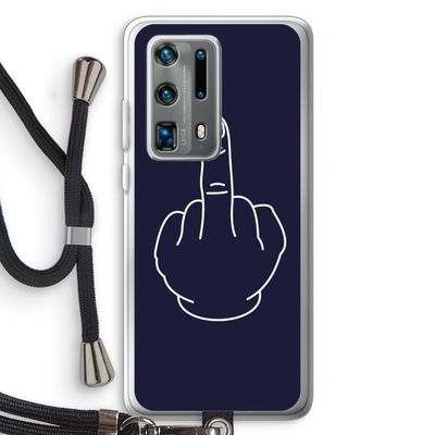 F**k U: Huawei P40 Pro Plus Transparant Hoesje met koord