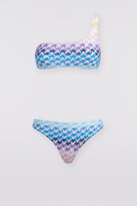 Missoni Mare bikini met gebreide overlay en one shoulder multicolour