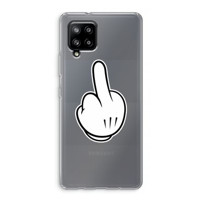 Middle finger black: Samsung Galaxy A42 5G Transparant Hoesje