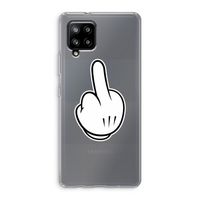 Middle finger black: Samsung Galaxy A42 5G Transparant Hoesje