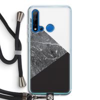 Combinatie marmer: Huawei P20 Lite (2019) Transparant Hoesje met koord