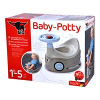 Big baby potty plaspot met stuur grijs