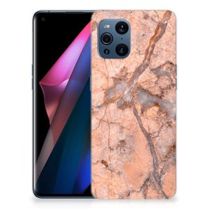 OPPO Find X3 | X3 Pro TPU Siliconen Hoesje Marmer Oranje