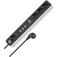 Brennenstuhl 1153240627 Stekkerdoos Wit, Zwart Randaarde stekker 1 stuk(s)