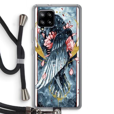 Golden Raven: Samsung Galaxy A42 5G Transparant Hoesje met koord