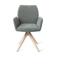 Jesper Home Misaki eetkamerstoel Breezy Blue revolve oak bleach