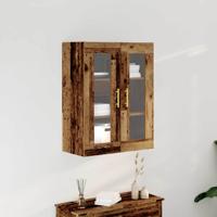 Wandkast Wandgemonteerd Oud hout 69.5 x 34 x 90 cm Bewerkt hout