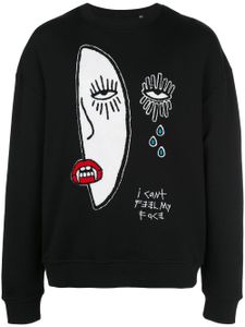 Haculla sweat imprimé I cant feel my face - Noir