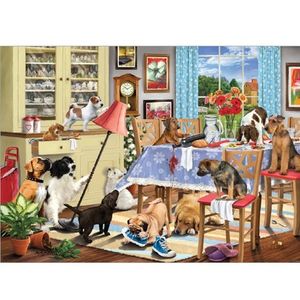 Dogs in the Dining Room Puzzel 1000 Stukjes