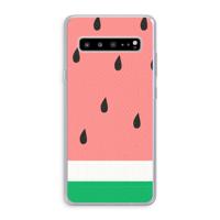 Watermeloen: Samsung Galaxy S10 5G Transparant Hoesje - thumbnail