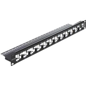 DeLOCK Keystone Patchpanel 19" 24 Port patchpaneel