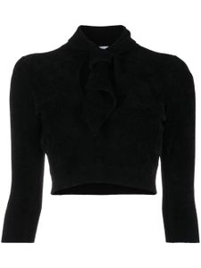 The Attico pull Catlin à coupe crop - Noir