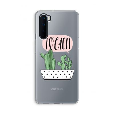 I love cacti: OnePlus Nord Transparant Hoesje