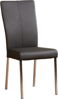Donkergrijze leren moderne eetkamerstoel Daily - poot vierkant rvs - Toledo Leer Antracite (donkergrijs leer) Donkergrijze leren moderne eetkamerstoel Daily - poot vierkant rvs - Toledo Leer Antracite (donkergrijs leer)