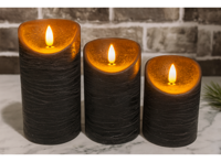 Fedec LED Kaarsenset - Simulatie vuur - 3 kaarsen + Afstandsbediening