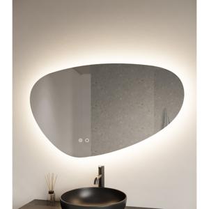 Badkamerspiegel Trendy | 120x71 cm | Driehoekig | Indirecte LED verlichting | Touch button | Met spiegelverwarming