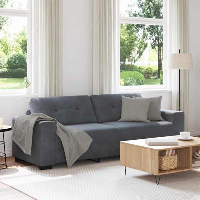 3-zitsbank donkergrijs 180 cm fluweel