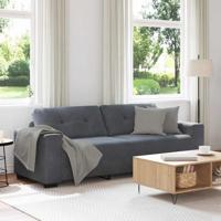 3-zitsbank donkergrijs 180 cm fluweel