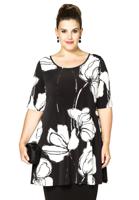 Yoek Tuniek wide bottom ANNABEL | Zwart | Maat 50/52