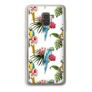Kleurrijke papegaaien: Samsung Galaxy A8 (2018) Transparant Hoesje