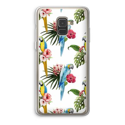 Kleurrijke papegaaien: Samsung Galaxy A8 (2018) Transparant Hoesje