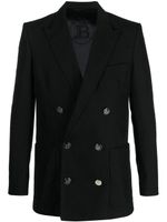 Balmain blazer en coton à boutonnière croisée - Noir