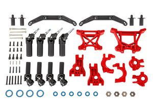 Traxxas - Outer Driveline & Suspension Upgrade Kit, extreme heavy duty, red (TRX-9080R)