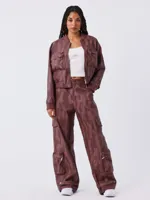 Project X Paris Croco Bomber Set Dames Paars - Maat XS - Kleur: Paars | Soccerfanshop