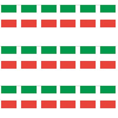 Papieren slinger Italie - 3x - 400 cm - Italiaanse vlaggetjes - Supporters feestartikelen