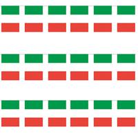 Papieren slinger Italie - 3x - 400 cm - Italiaanse vlaggetjes - Supporters feestartikelen