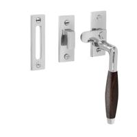 De Oude Deurklink Raamsluiting retro palissander nikkel rechts De Oude Deurklink Raamsluiting retro palissander nikkel rechts