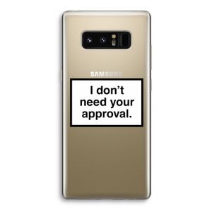 Don't need approval: Samsung Galaxy Note 8 Transparant Hoesje