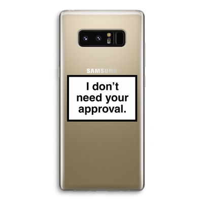 Don't need approval: Samsung Galaxy Note 8 Transparant Hoesje