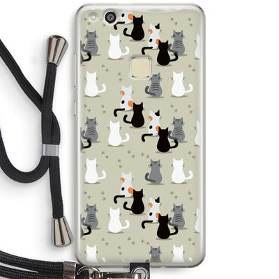 Katten: Huawei Ascend P10 Lite Transparant Hoesje met koord