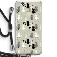 Katten: Huawei Ascend P10 Lite Transparant Hoesje met koord