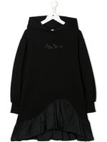 Pinko Kids robe-pull à logo brodé de sequins - Noir