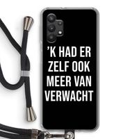 Meer verwacht - Zwart: Samsung Galaxy A32 5G Transparant Hoesje met koord